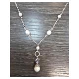 Sterling Silver Necklace With Pearls