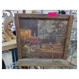 Framed Farm Scene Artwork on Metal