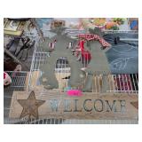 Decorative Western-Style Welcome Sign and Figures