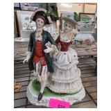 Hand-Painted Porcelain Couple Figurine
