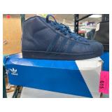 Adidas Blue Snake-Pattern High-Top Shoes