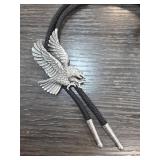 Pewter Eagle Bolo Tie With Black Cord