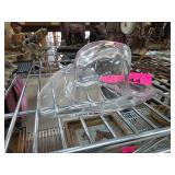 Clear Glass Cowboy Hat Decorative Piece