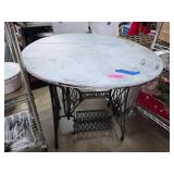 Reclaimed Sewing Machine Base Table