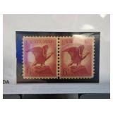 US Airmail 6-Cent Bald Eagle Pair Stamps