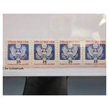 U.S. 25 Cents Official Mail Stamps Block