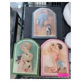 Three Vintage-Nursery Wall Plaques