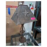 Metal Table Lamp with Star Design