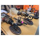 Ornate Wall Sconce Set with Glass Shades