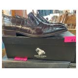 David Eden Crocodile Leather Loafers