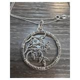 Sterling Silver Tree Design Necklace