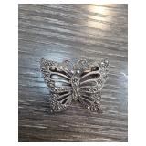 Sterling Silver and Marcasite Butterfly Brooch