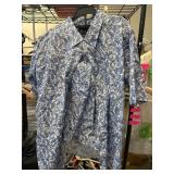 Linea Uomo 3X Menï¿½s Shirt with Blue Paisley Patter