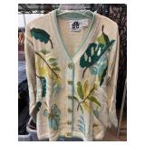 Storybook Knits Leaf Embroidered Cardigan