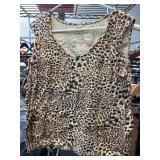 White Stag XL Leopard Print Sleeveless Top