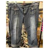 Hissyfit Blues Denim Capri Pants, Size 24