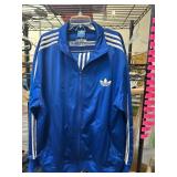 Adidas 2XL Blue Zip-Up Track Jacket