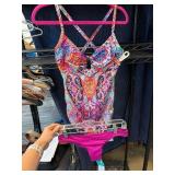Colorful Two-Piece Swimsuit with Tags