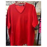 Perry Ellis Red V-Neck Shirt in XXL Size