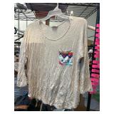 Bo-Bob Beige Top With Colorful Patterns