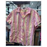 Blair Womenï¿½s 2X Striped Button-Up Shirt