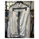 Adidas White 2XL Tracksuit with Black Stripes