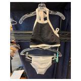 Two-Piece Black and White Bikini Set