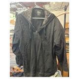 Just My Size 2X Black Hoodie with Patterned Lining