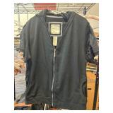 Green Tea Ladies Black Zip-Up Hoodie