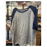 Gray and Blue Raglan T-Shirt XXL