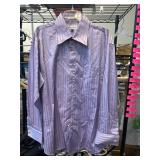 Bruno Conte Purple Striped Long Sleeve Shirt