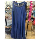 Blue Haani Woman Dress with Embellished Collar