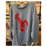 Quacker Factory Blue Sweater With Lobster Design