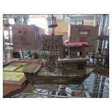 Metal Wire and Sheet Ship Model Decor