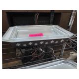 Pyrex Black Snowflake Casserole Dish with Lid