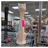 Decorative Cat Figurine Tall Ceramic