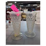 Clear Hobnail Glass Vases