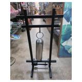 Metal Stand With Hanging Silver-Tone Bell