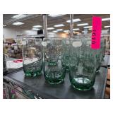 Durand Green Glass Tumblers
