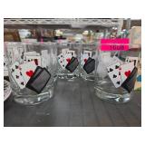 4 Playing Card-Themed Glass Tumblers