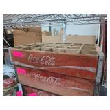 Wooden Coca-Cola Crate with Compartments