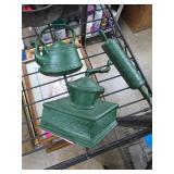 Green Cast Metal Decorative Set