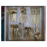 Gold-Toned Stainless Steel Flatware Set