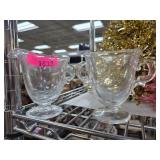 Two Glass Creamer and Sugar Pieces