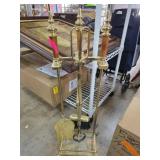 Brass Fireplace Tool Set With Stand