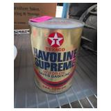 Texaco Havoline Supreme Motor Oil Can Sealed