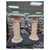 Decorative Pedestal Stands with Glass Tops