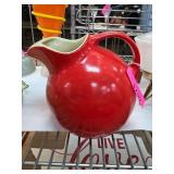 Hall China Red Ball Pitcher Made in USA