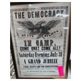 Framed Democracy State Rights Poster
