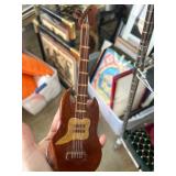 Wooden Guitar-Shaped Decorative Figurine
